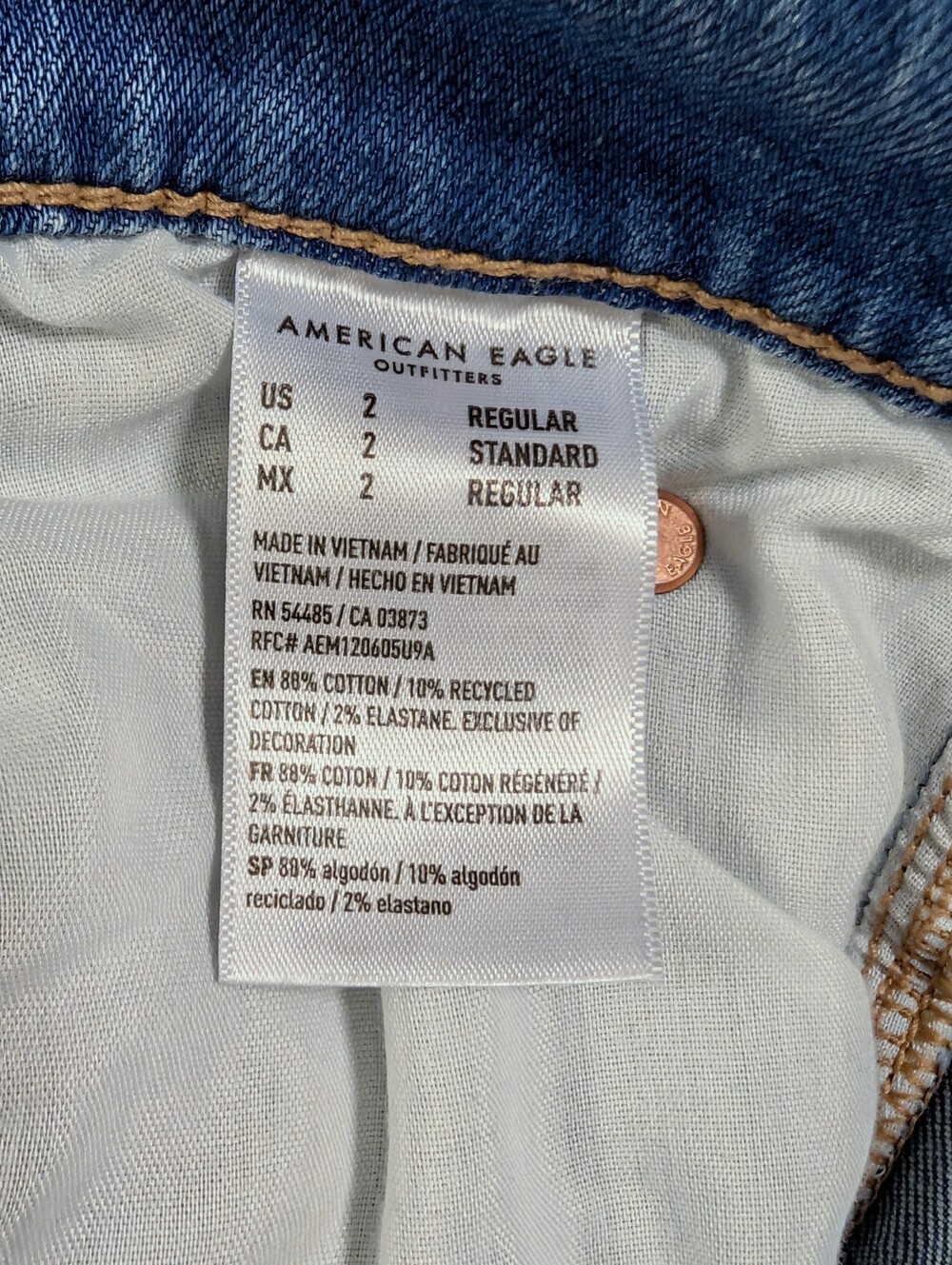 American Eagle Dreamy Drape Stretch Low-Rise Ultra Wide-Leg Jean Size 2 - Picture 12 of 14